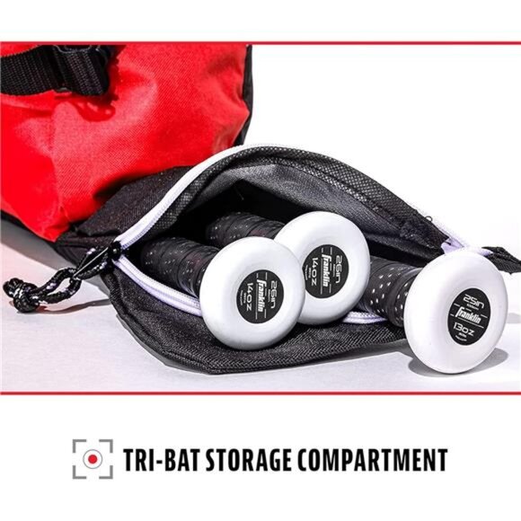 Youth Baseball Bat Bag - Kids Teeball, Softball, Baseball Equipment Bag - Picture 3 of 8